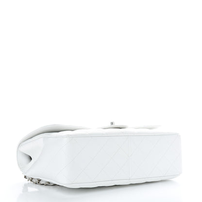 Chanel Caviar Quilted Jumbo Single Flap White 3 of 12