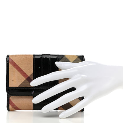 Burberry Patent Supernova Check Compact Wallet Black 2 of 13