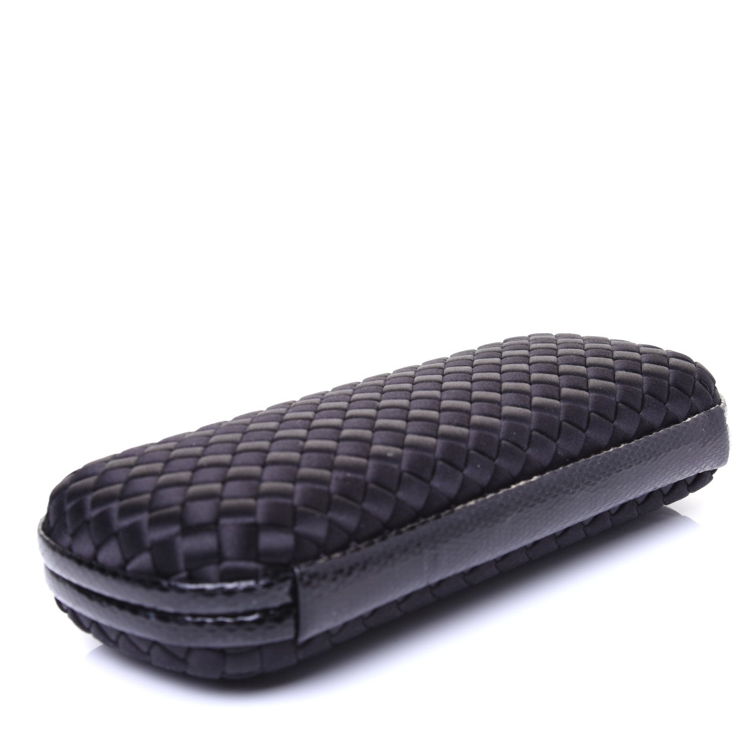 Bottega Veneta Satin Ayers Intreccio Impero Stretch Knot Clutch Black 4 of 10