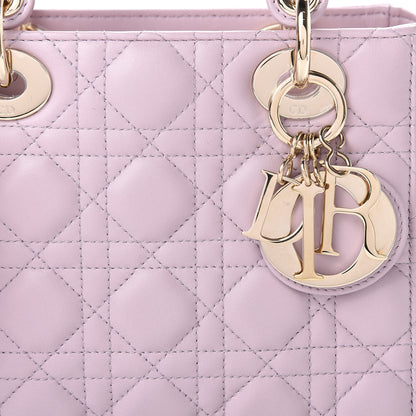 Christian Dior Lambskin Cannage Small Lady Dior Pink 10 of 12