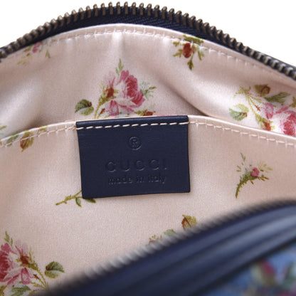 Gucci Denim Matelasse Flora GG Marmont Cosmetic Case Blue 6 of 7