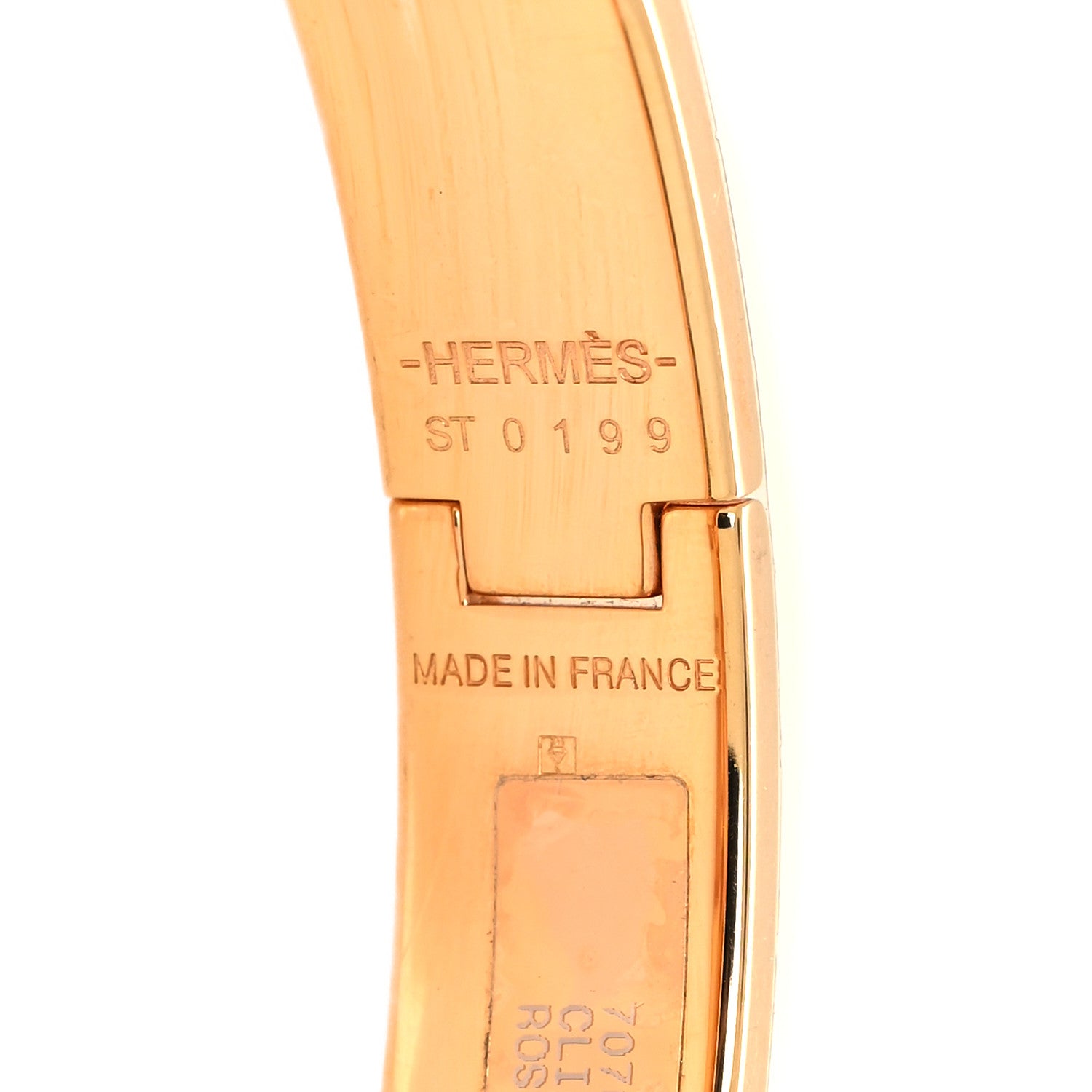 Hermes Enamel Narrow Clic Cadenas Bracelet PM Rose Dragee 4 of 5