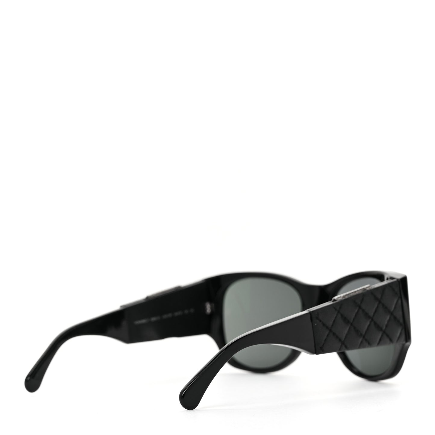 Lambskin Quilted CC Mirror Sunglasses 5202-Q Black