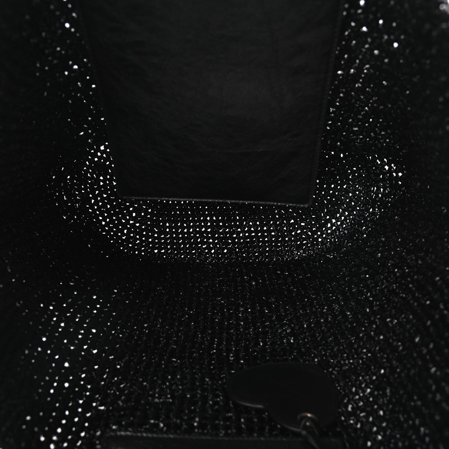 Balenciaga Raffia Woven Le Cagole Panier Tote Bag Black 5 of 9