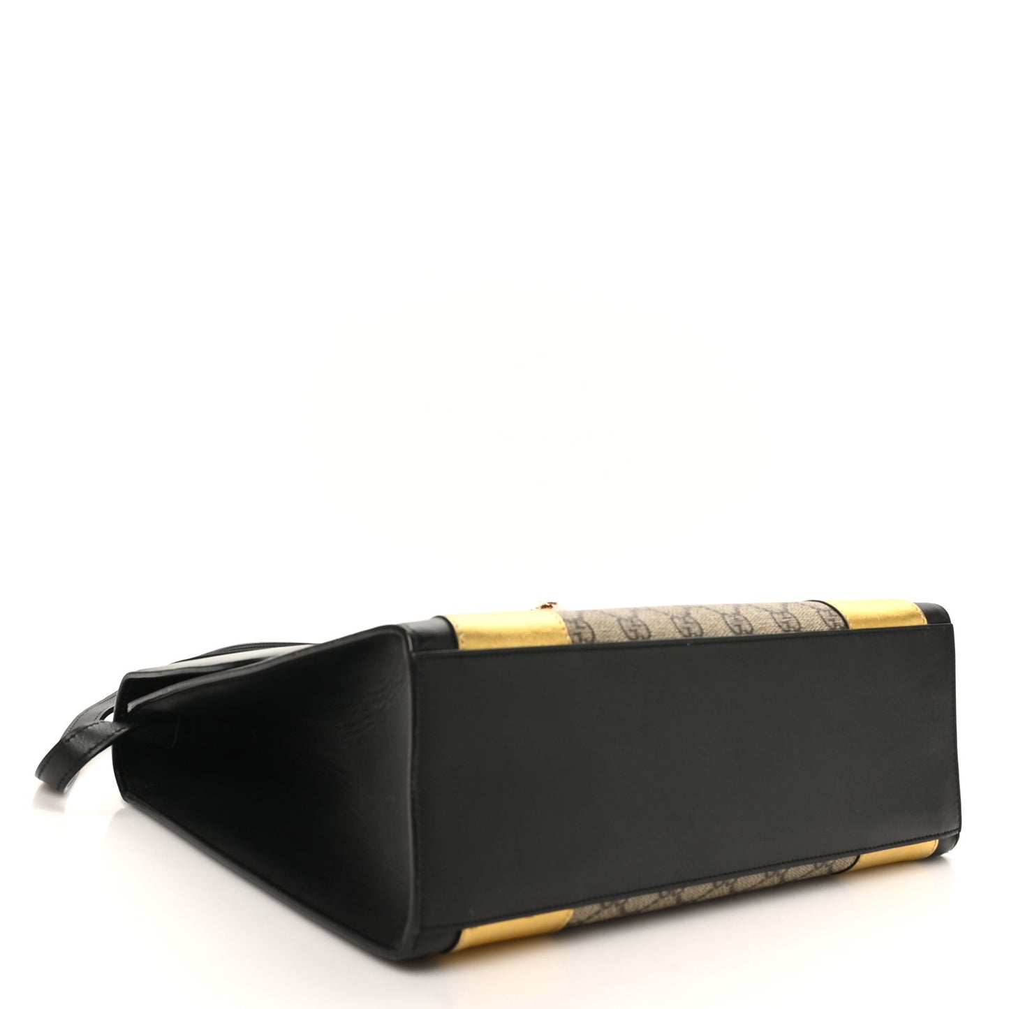 Nappa GG Supreme Monogram Medium Osiride Top Handle Bag Black Oro Vecchio Beige Ebony