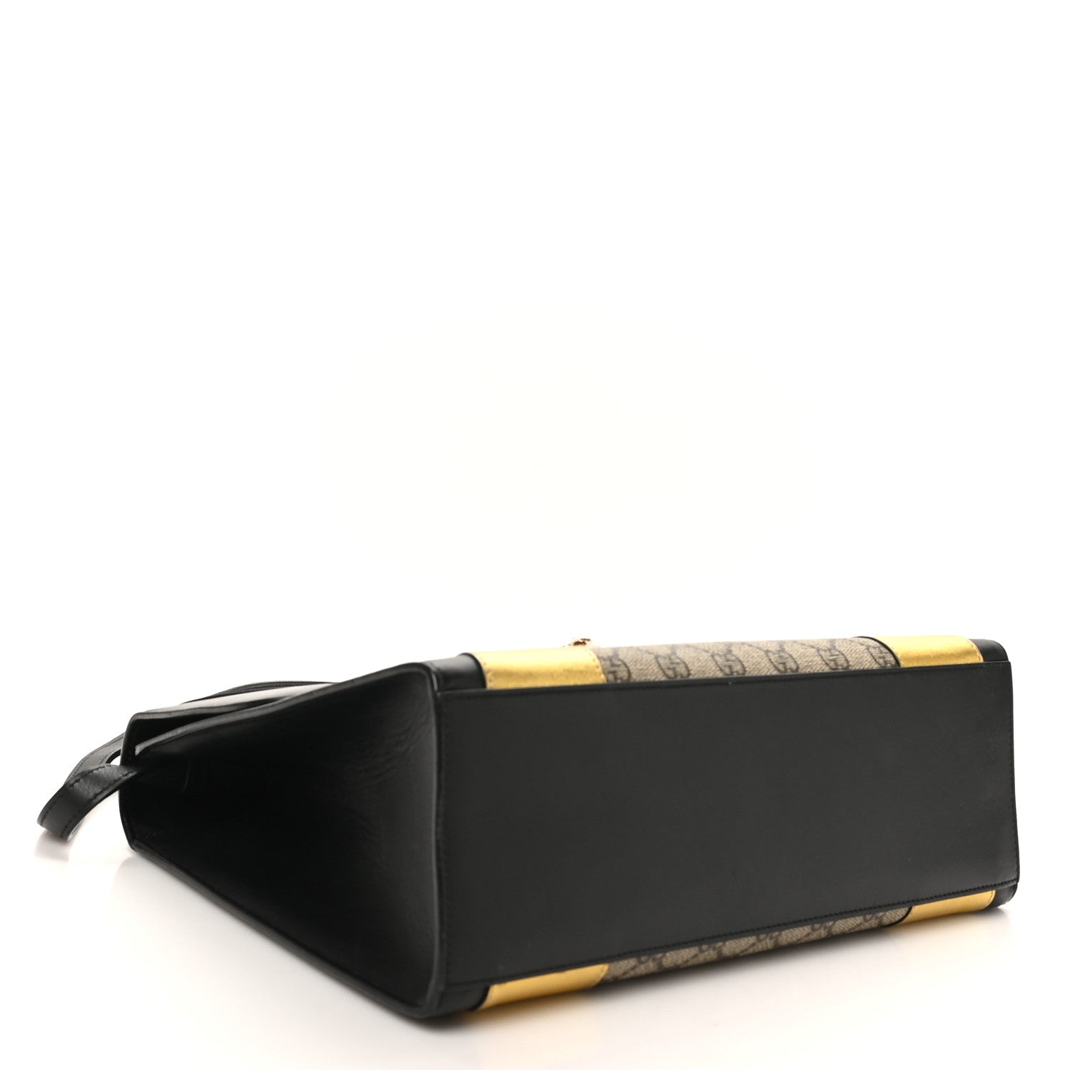 Gucci Nappa GG Supreme Monogram Medium Osiride Top Handle Bag Black Oro Vecchio Beige Ebony 4 of 13