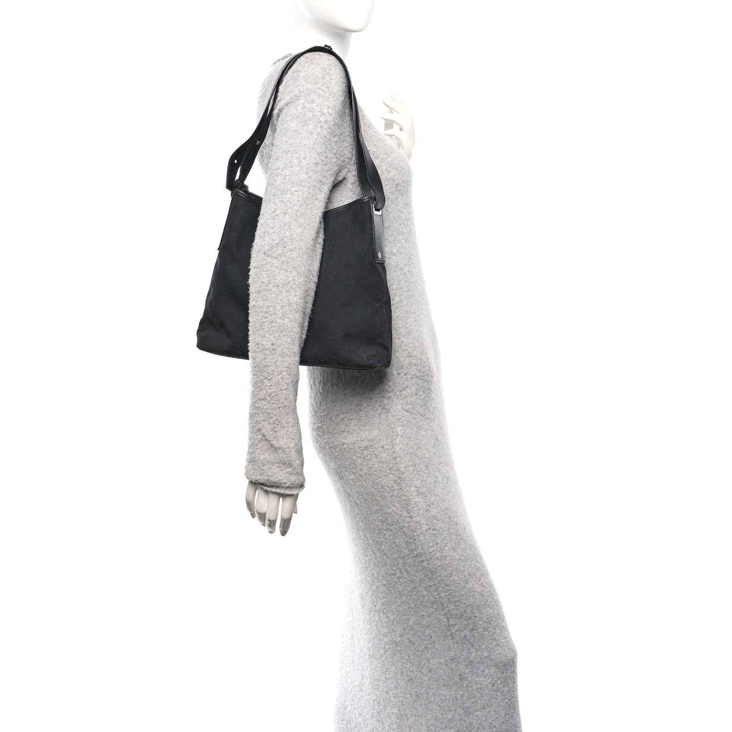 Monogram Piston Shoulder Bag Black