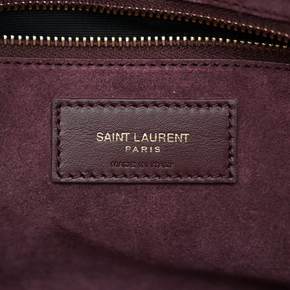 Saint Laurent Patent Le 5 A 7 Hobo Bordeaux 6 of 10
