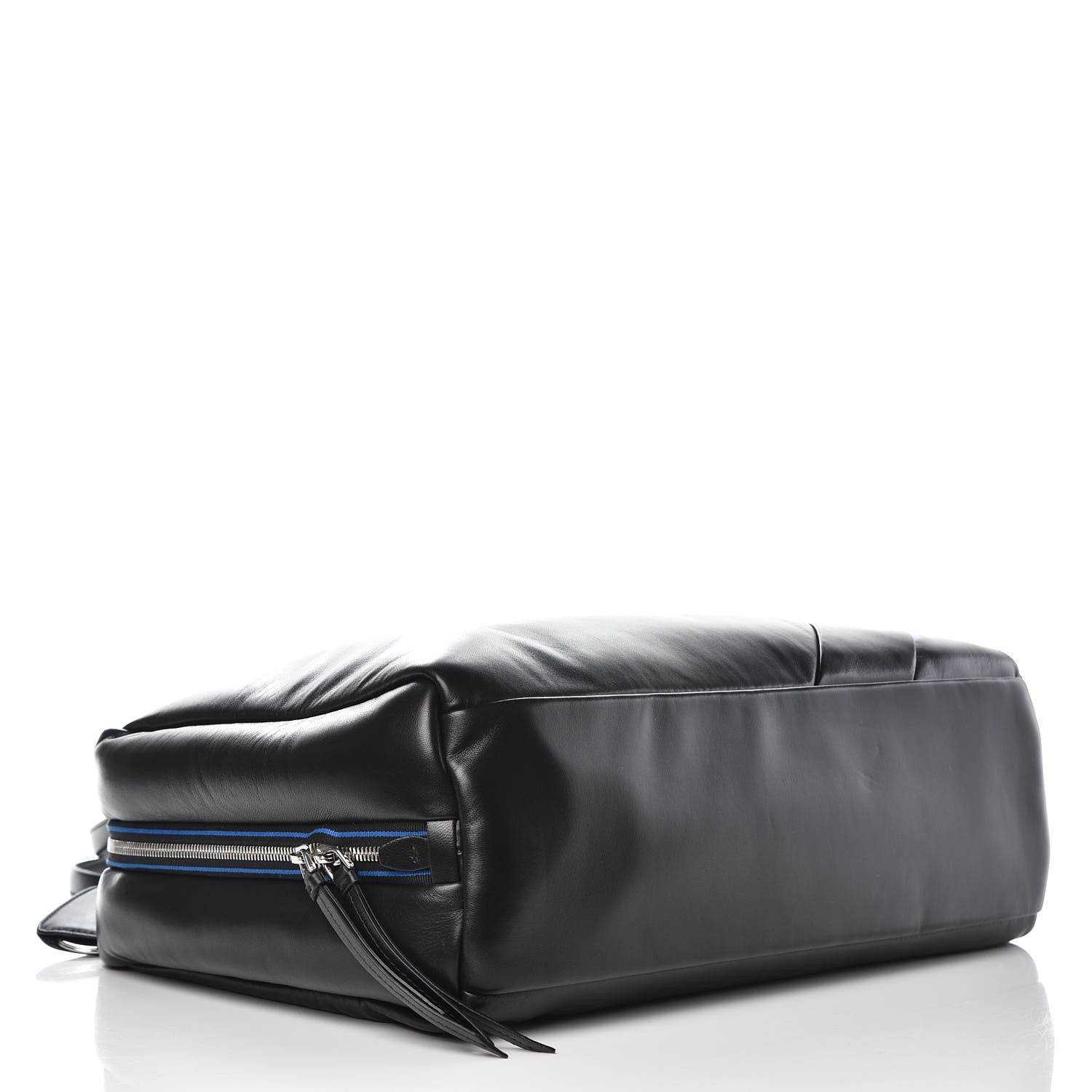Prada Nappa Soft Large Tote Black Cobalto 4 of 9