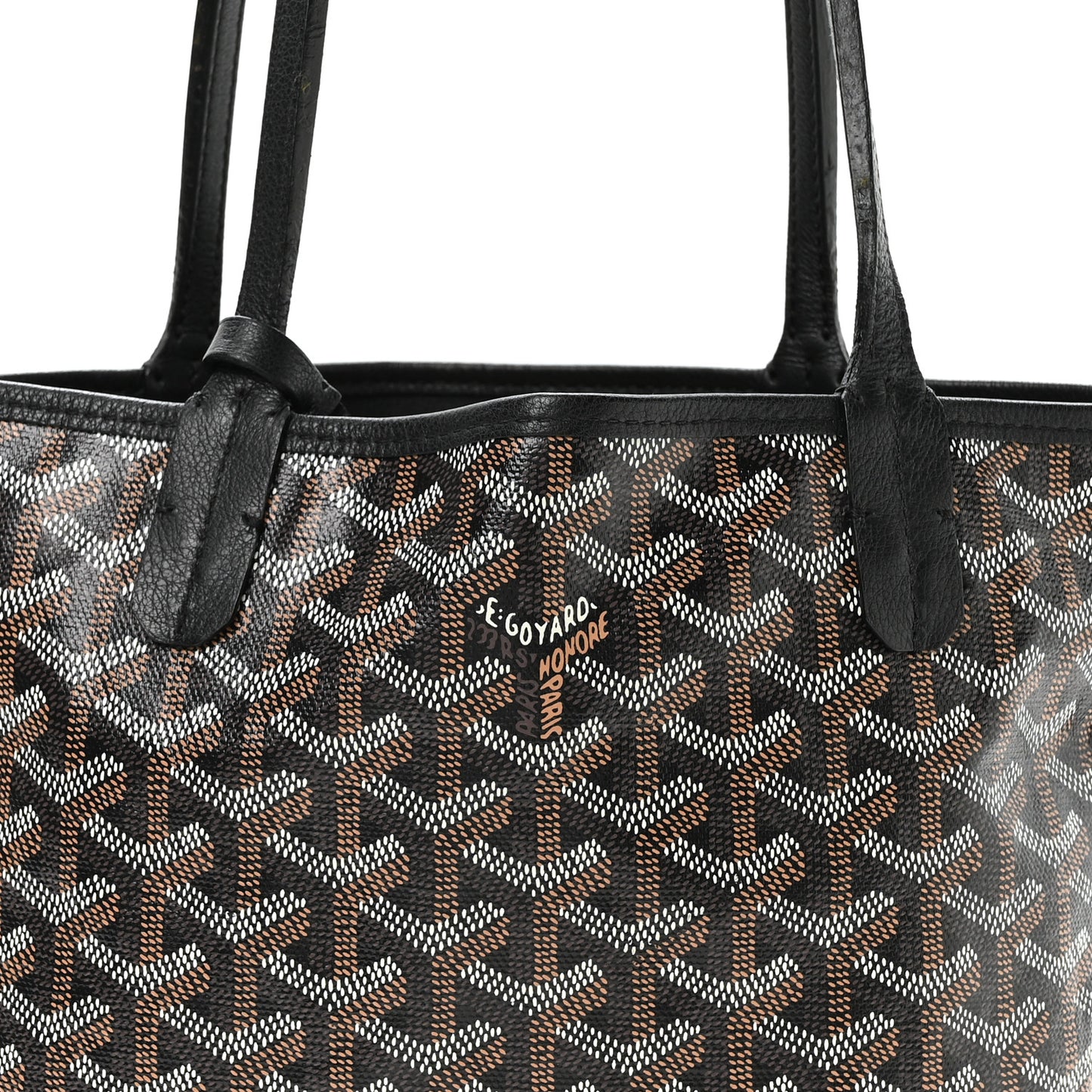 Goyardine Reversible Mini Anjou Black