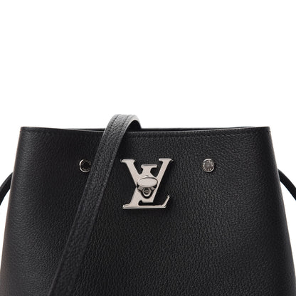 Louis Vuitton Calfskin Nano Lockme Bucket Black 10 of 11