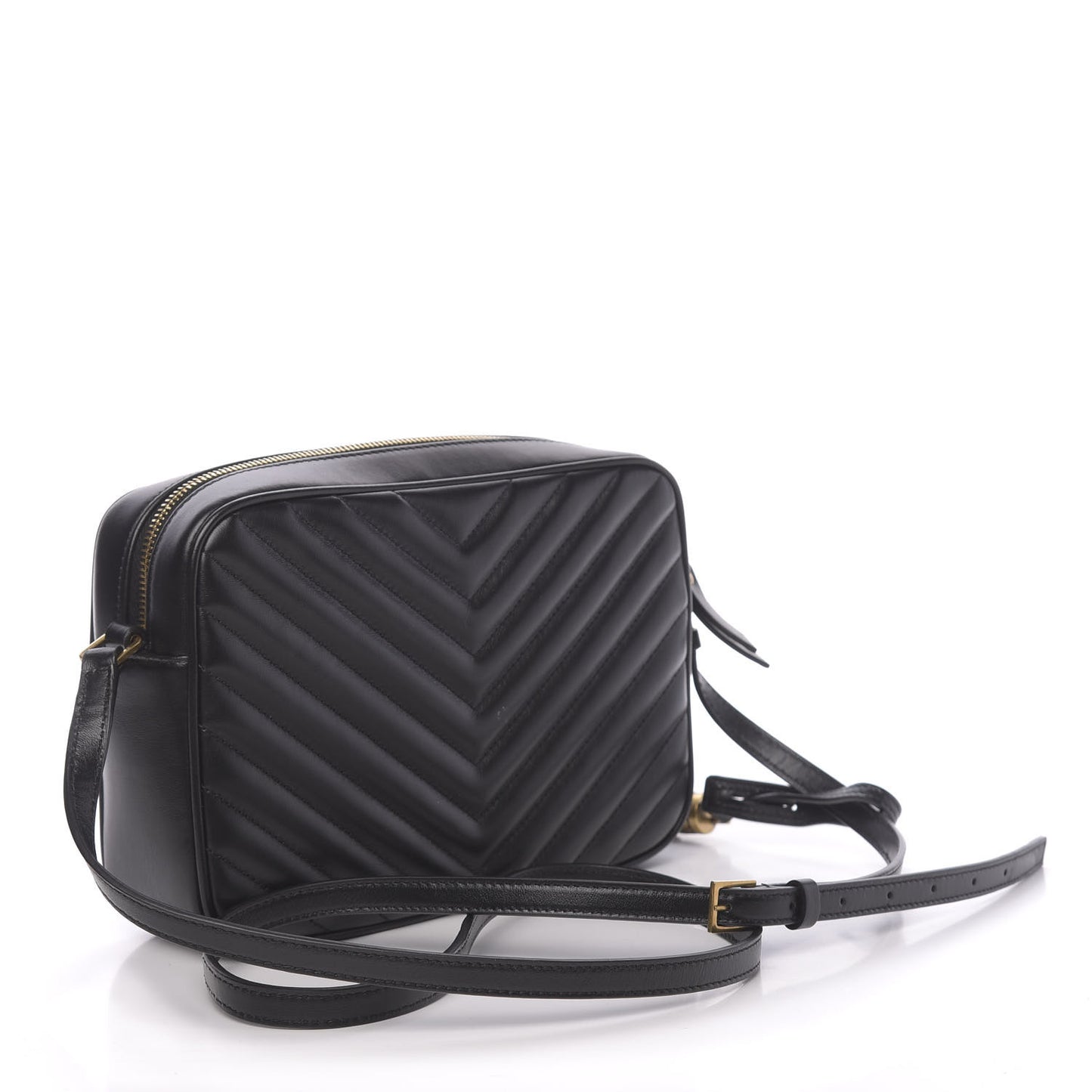 Calfskin Matelasse Monogram Lou Camera Bag Black