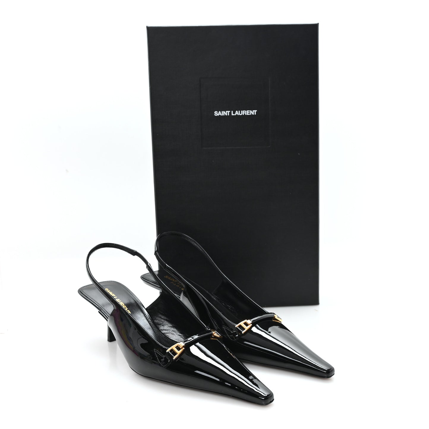 Patent Bade Slingback Pumps 36 Black