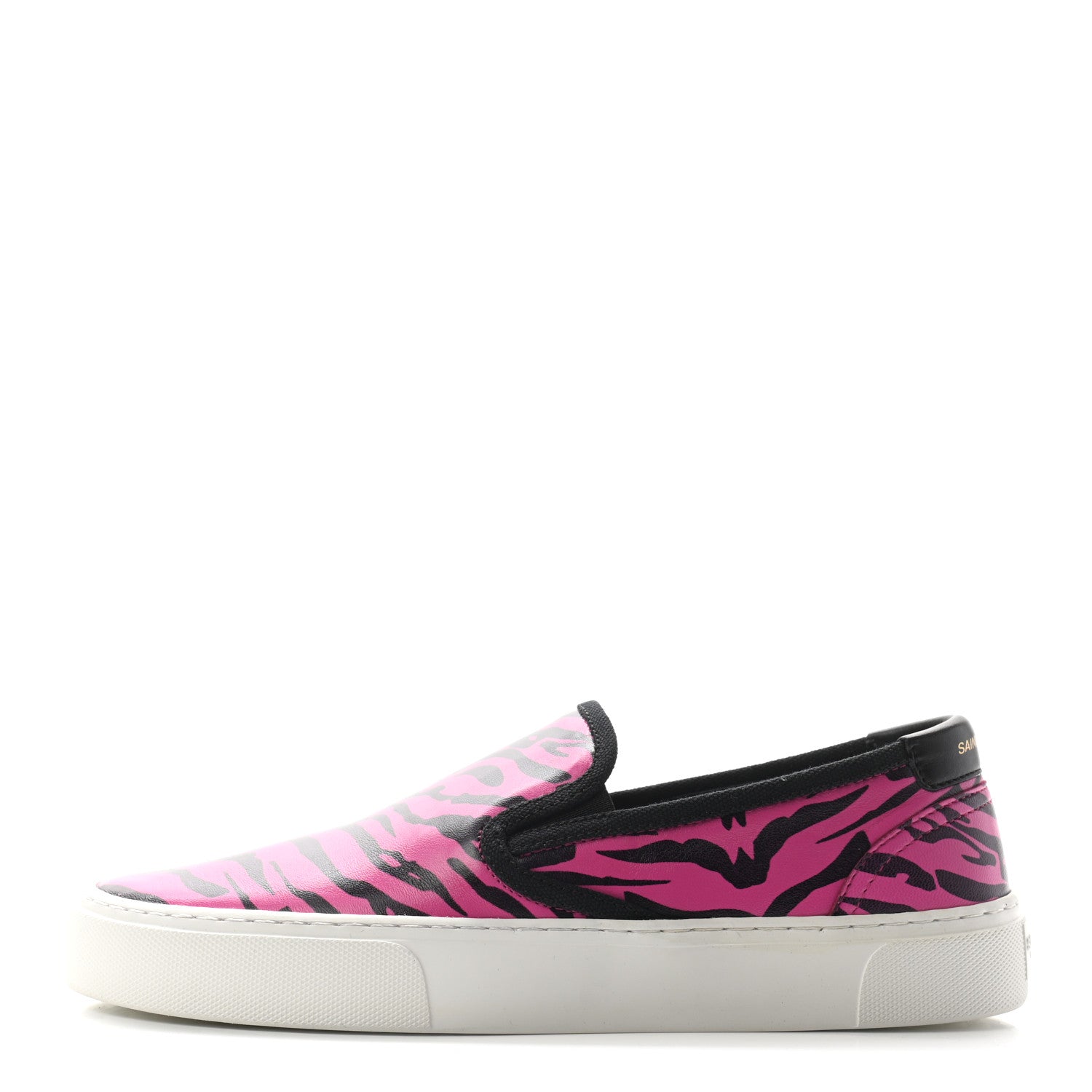 Saint Laurent Nappa Zebra Womens Venice Slip On Sneakers 39 Fuchsia Black 1 of 10