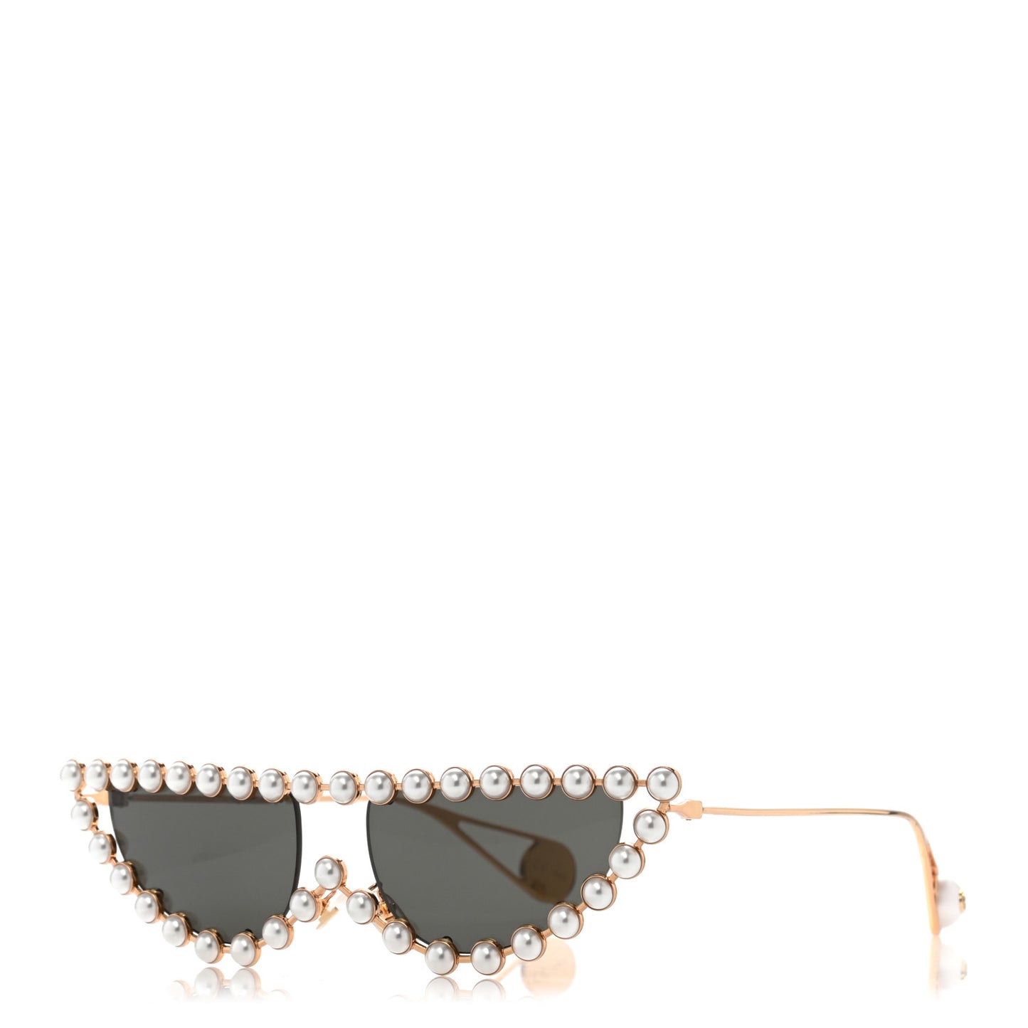 Metal Pearl Cat Eye Sunglasses GG0364S Gold