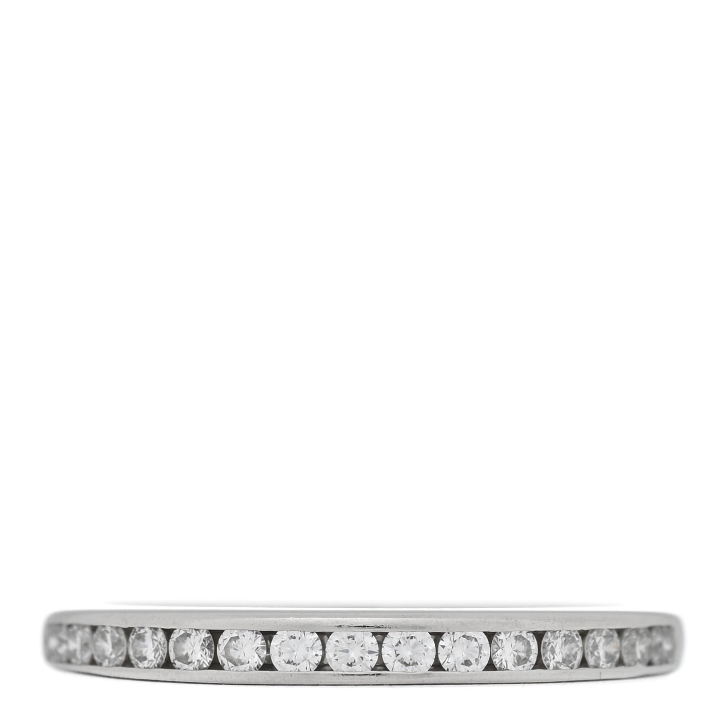 Platinum Diamond 2.5mm Half Circle Wedding Band Ring 48 4.5