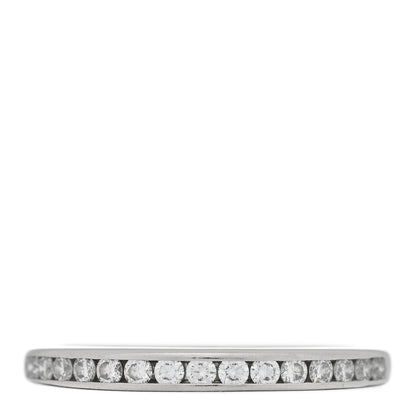 Tiffany Platinum Diamond 2.5mm Half Circle Wedding Band Ring 48 4.5 1 of 5