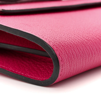 Hermes Chevre Mysore Kelly Wallet To Go Rose Mexico 8 of 12