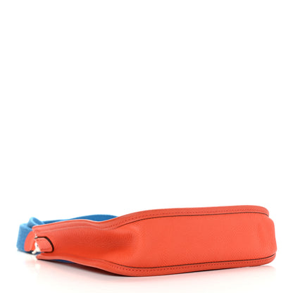 Hermes Epsom Amazone Evelyne TPM Orange Poppy Bleu Zanzibar 4 of 13