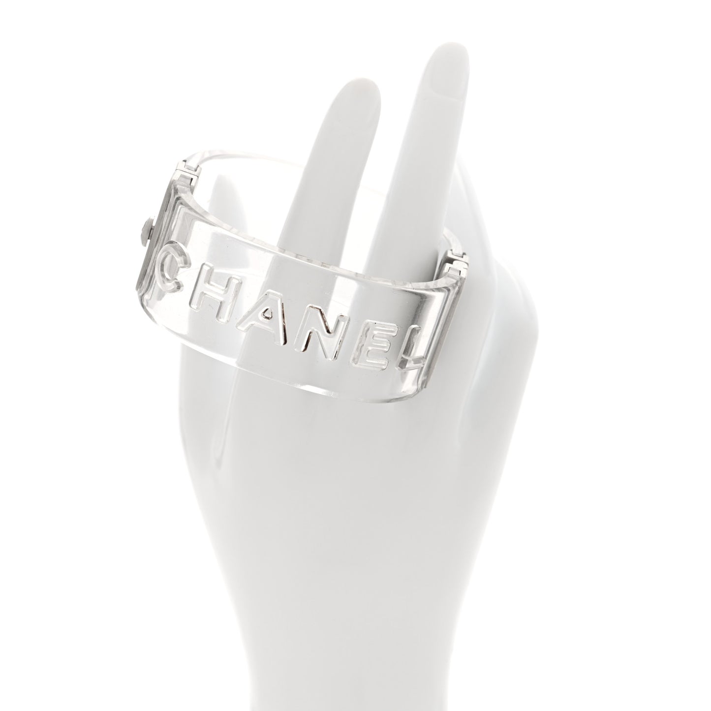 Metal Resin Logo Cuff Transparent