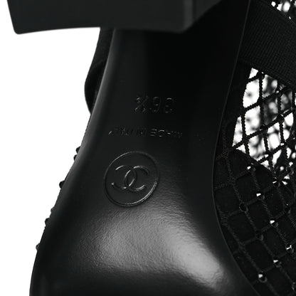 Chanel Resille Strass Kid Suede Patent Mary Jane Short Boots 36.5 Black 8 of 11