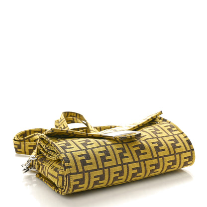 Fendi x FRGMT Woven Fabric Jacquard FF Embroidered Baguette Foldable Tote Mimosa 6 of 14