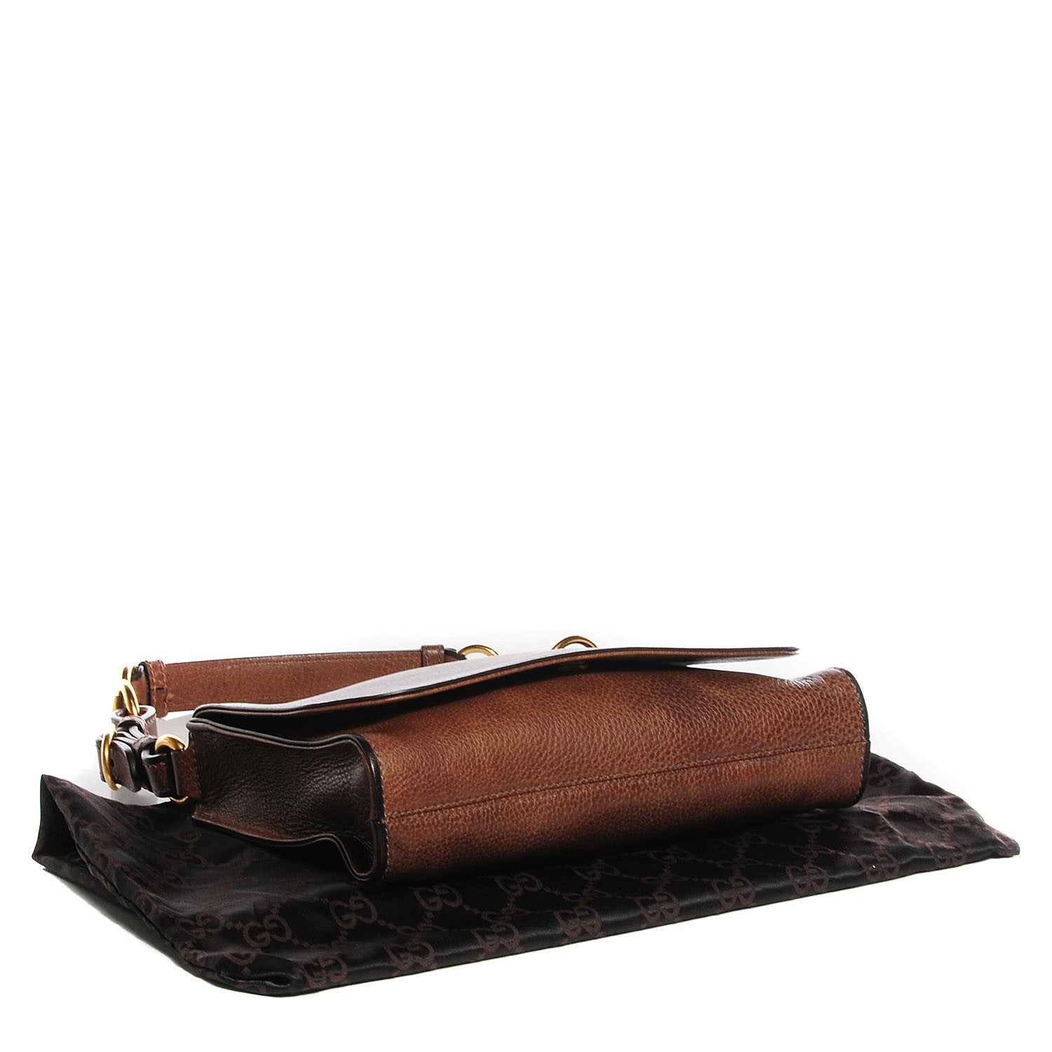 Gucci Calfskin Small Harness Shoulder Bag Acero Mushroom 4 of 8