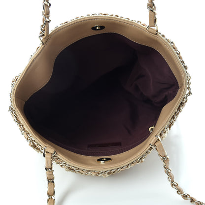 Chanel Suede Goatskin Large Shopping Chain Tote Beige 5 of 9