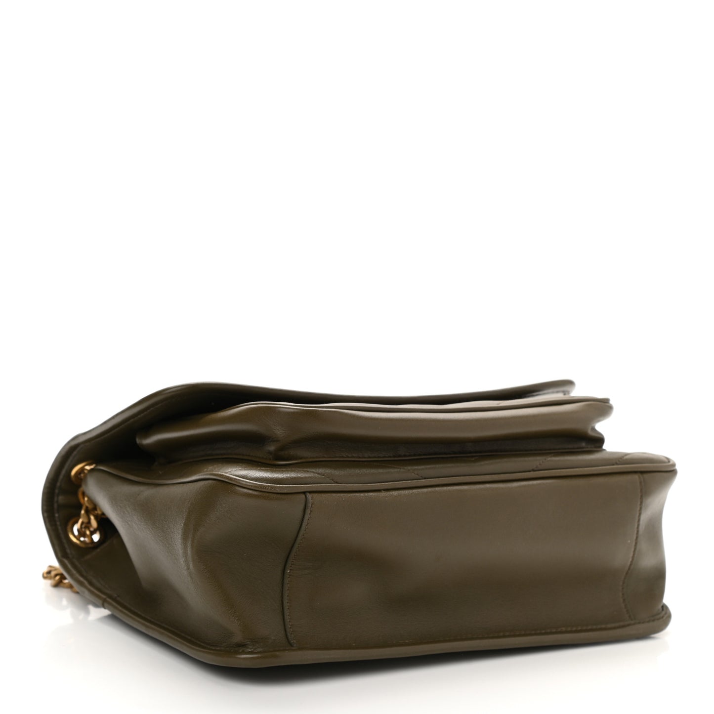 Lambskin Matelasse Monogram Medium Niki Chain Satchel Seaweed