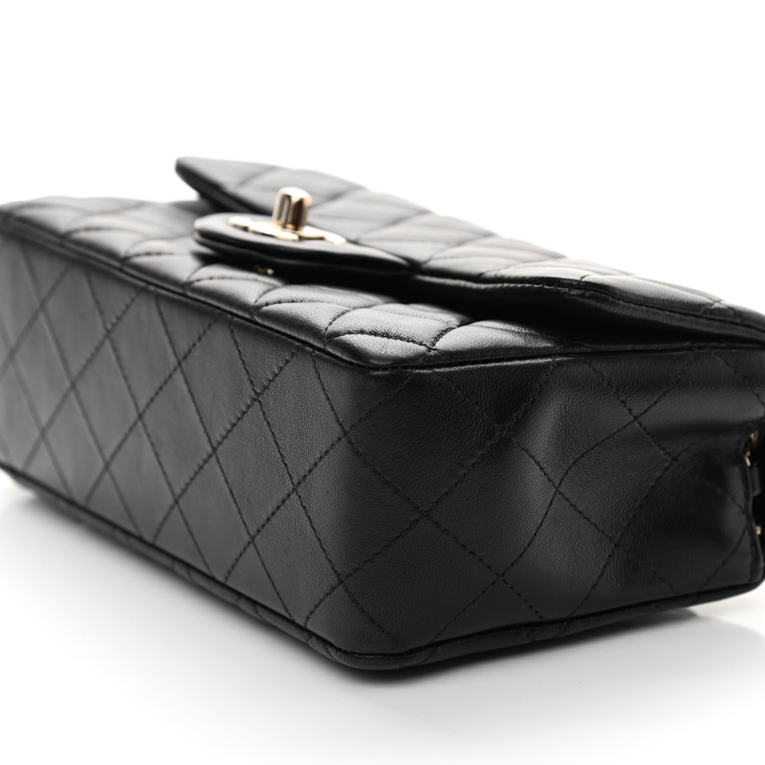 Chanel Lambskin Quilted Mini Rectangular Flap Black 9 of 9