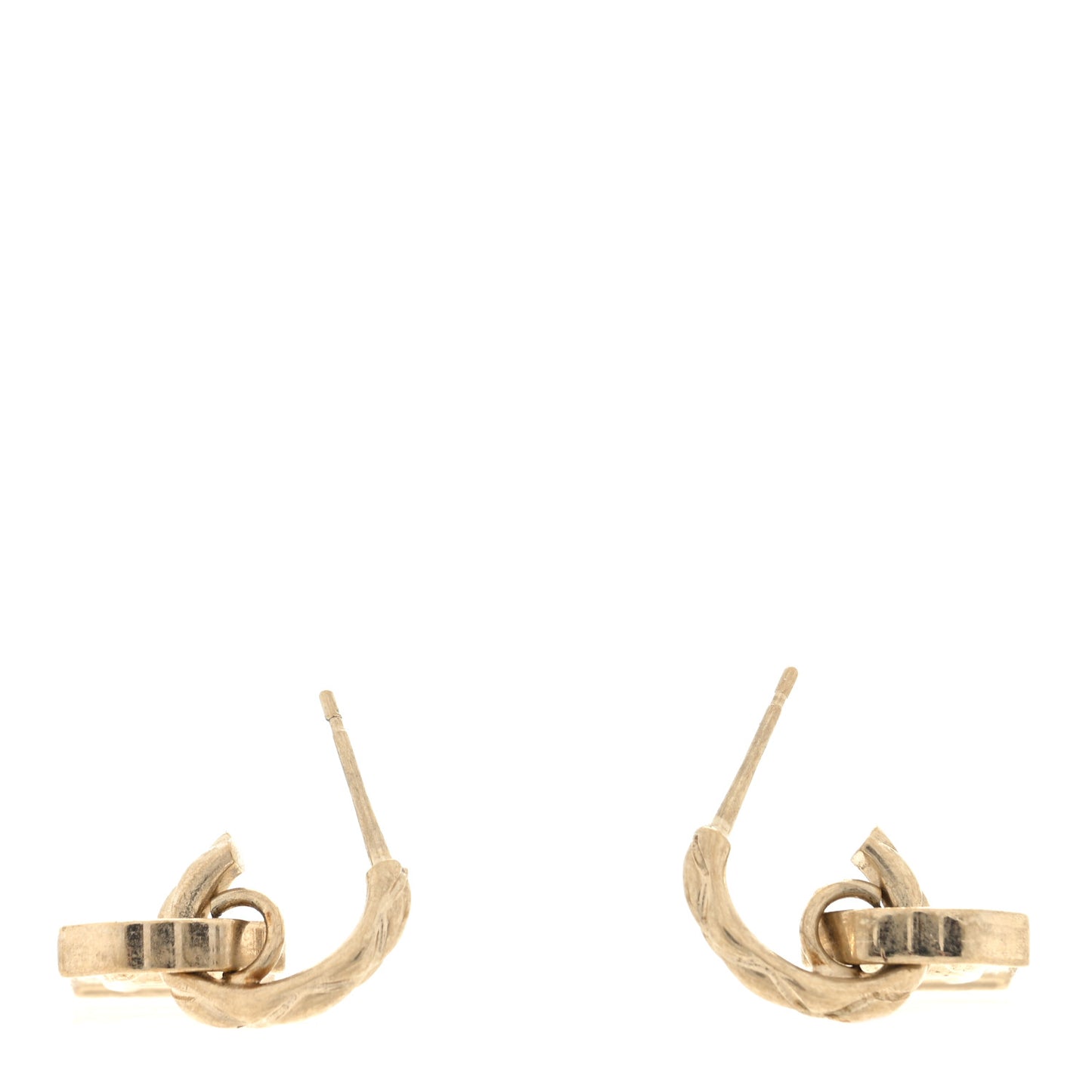 CC Tag Drop Earrings Gold