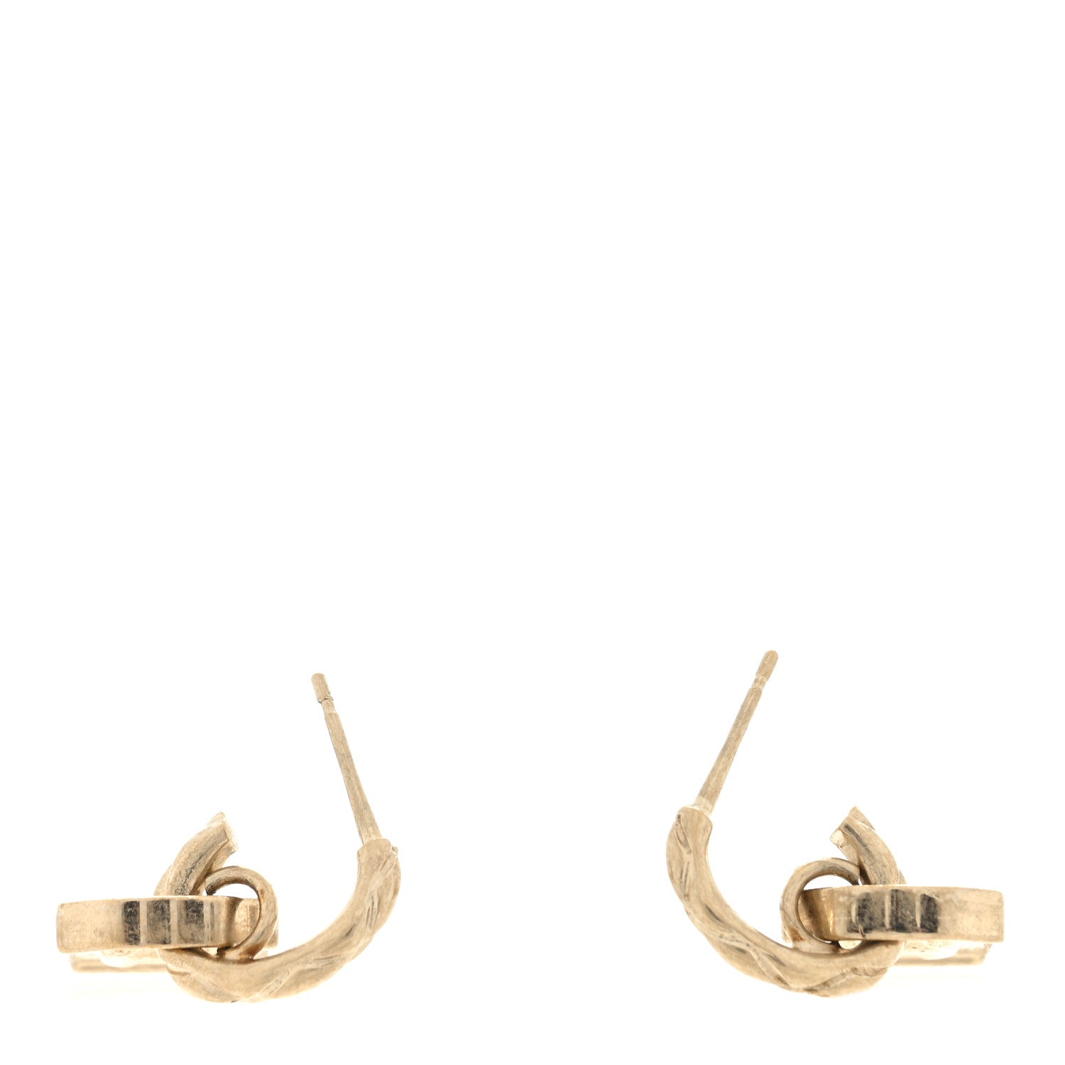 Chanel CC Tag Drop Earrings Gold 3 of 4