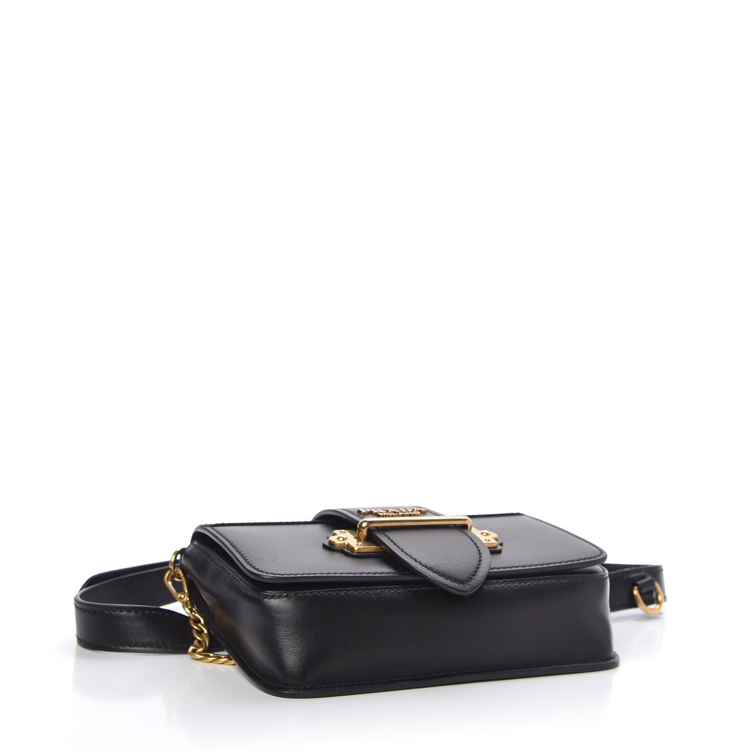 Prada Saffiano City Calf Cahier Belt Bag Black 4 of 9