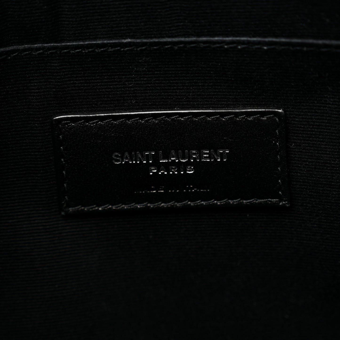 Linen Canvas Rive Gouche Zipped Pouch Black