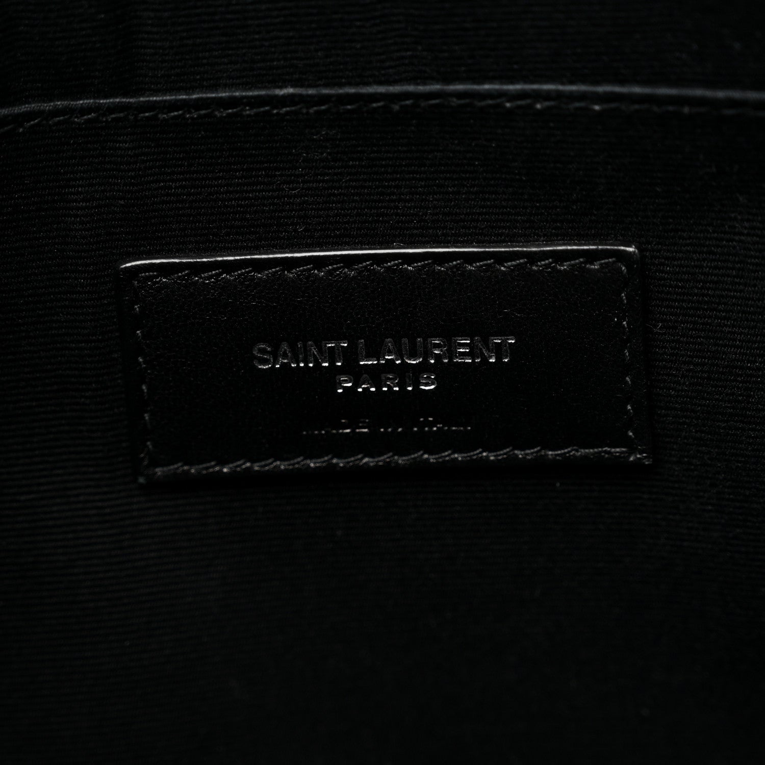 Saint Laurent Linen Canvas Rive Gouche Zipped Pouch Black 7 of 9