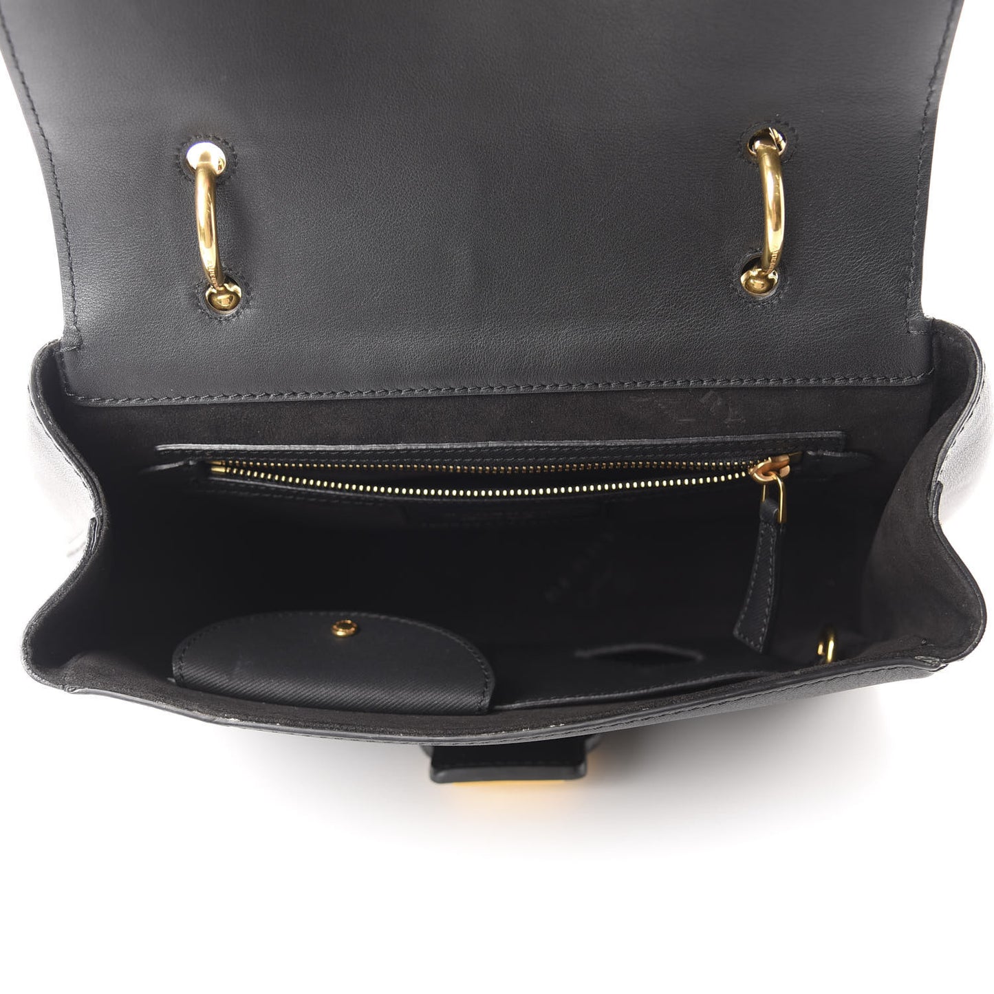 Trench Calfskin Medium DK88 Top Handle Bag Black