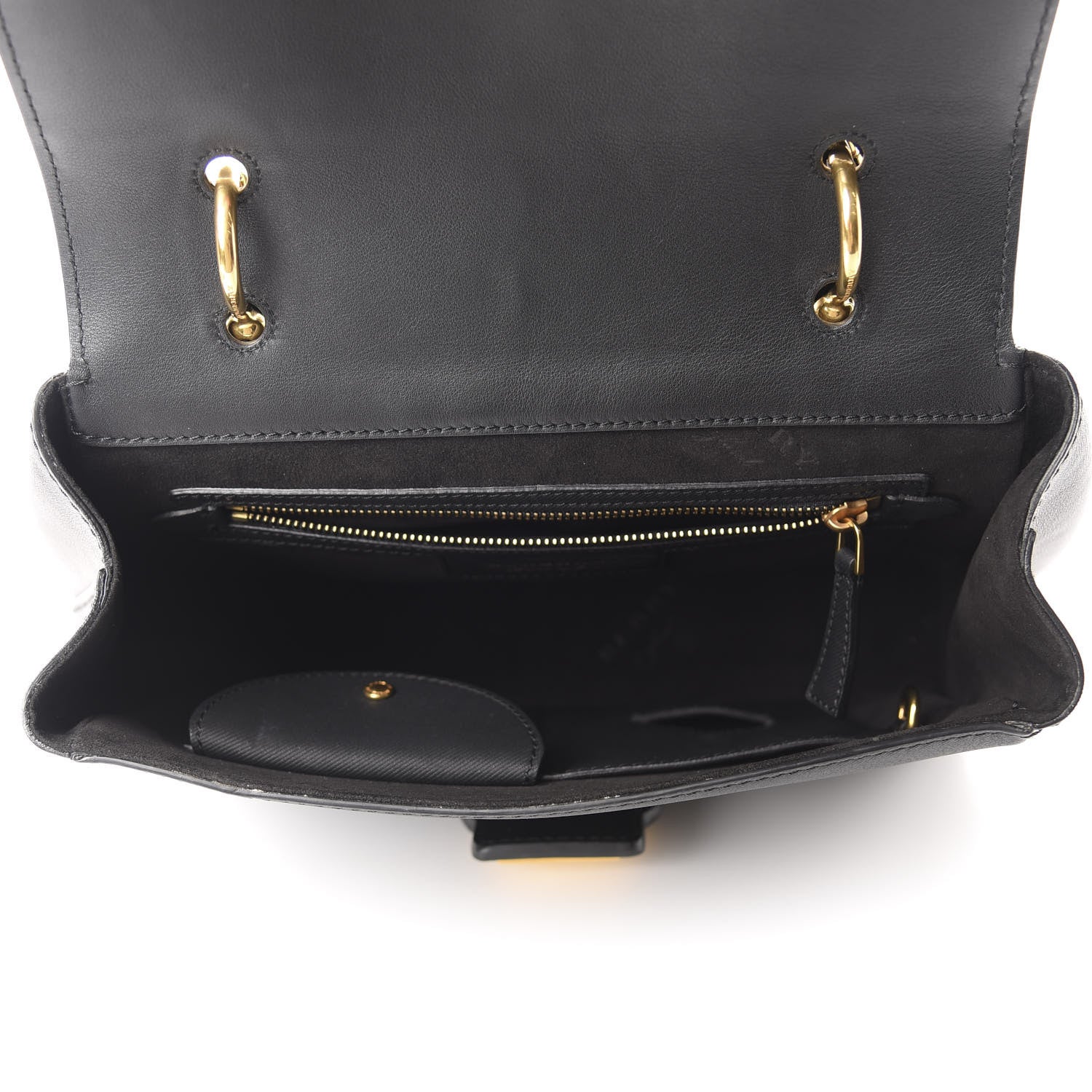 Burberry Trench Calfskin Medium DK88 Top Handle Bag Black 5 of 10