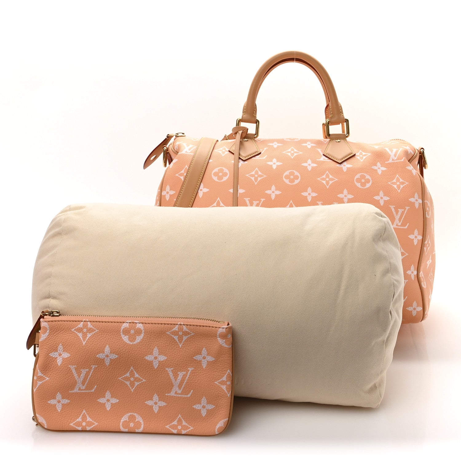 Louis Vuitton Calfskin Monogram Speedy P9 Bandouliere 40 Summer Peach 2 of 11