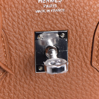 Hermes Togo Swift Officier Birkin 25 Gold Ambre 23 of 35