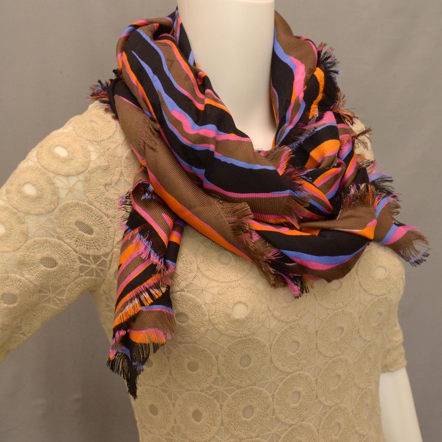 Silk Wool Zebra Shawl