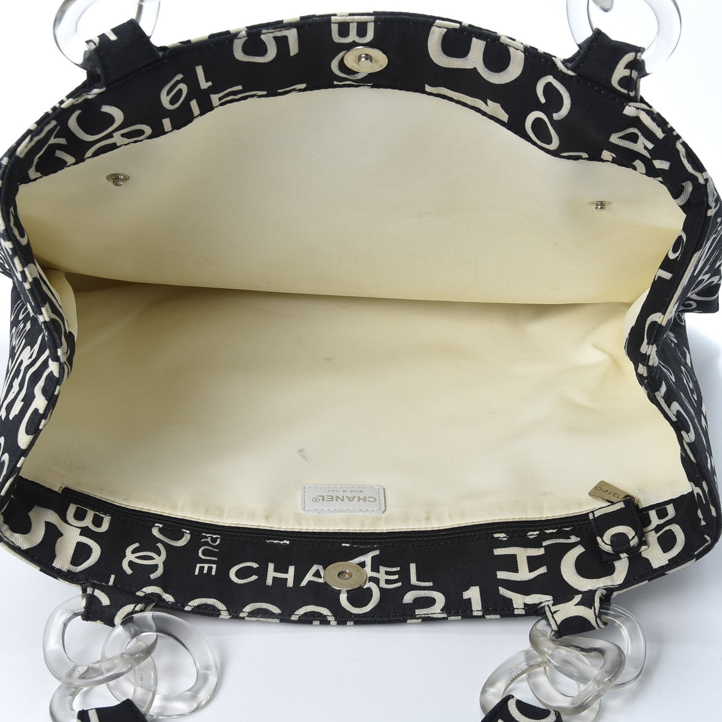 Canvas 31 Rue Cambon Beach Tote Black