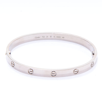Cartier 18K White Gold LOVE Bracelet 20 1 of 5