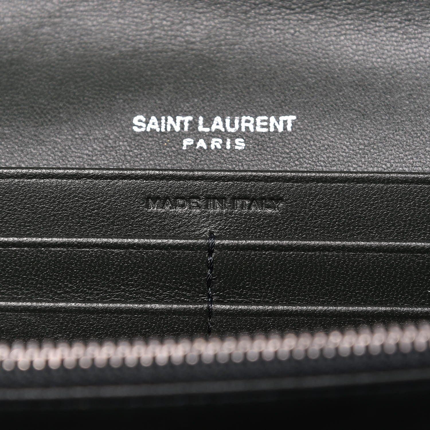 Saint Laurent Lambskin Y Quilted Monogram Large Loulou Flap Wallet Olive 9 of 10