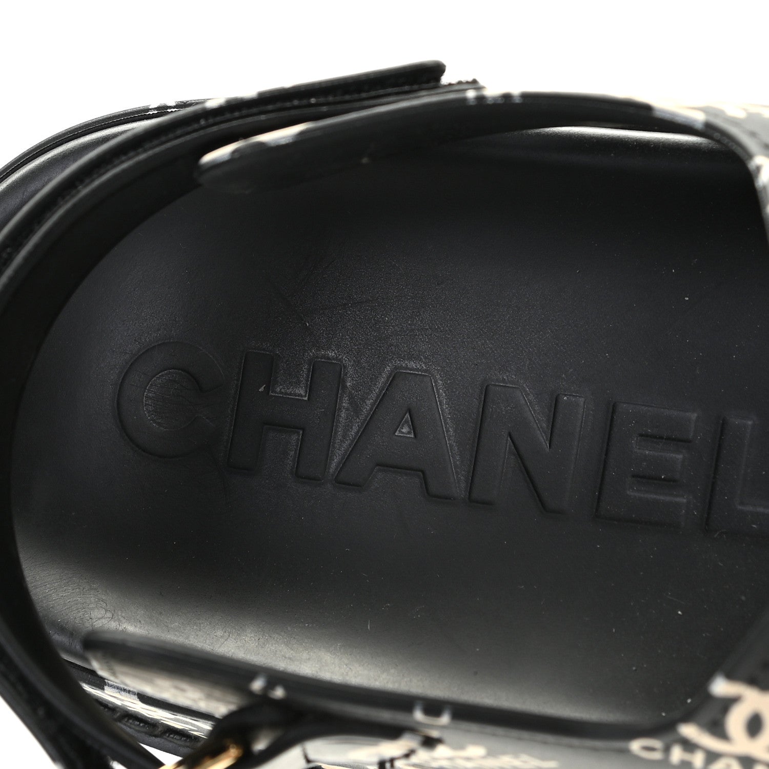 Chanel Rubber CC Dad Sandals 39 Black 6 of 12