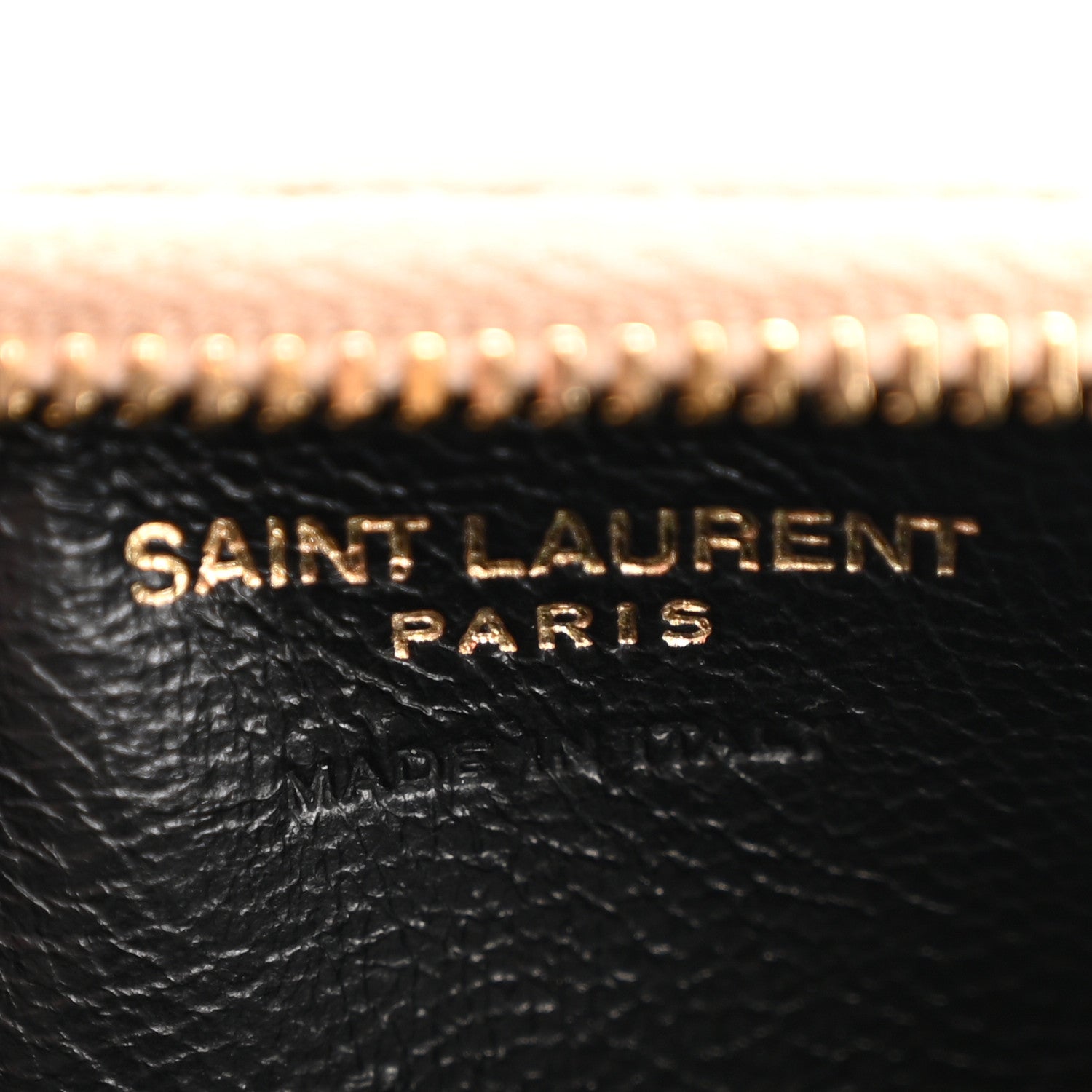 Saint Laurent Monogram Grain de Poudre 5 Fragments Zip Pouch Card Holder Dark Beige 6 of 9