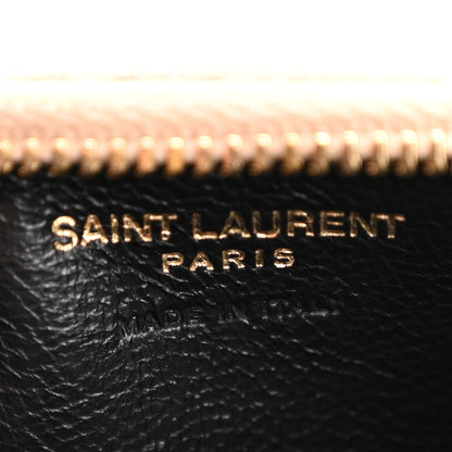 Saint Laurent Monogram Grain de Poudre 5 Fragments Zip Pouch Card Holder Dark Beige 6 of 9