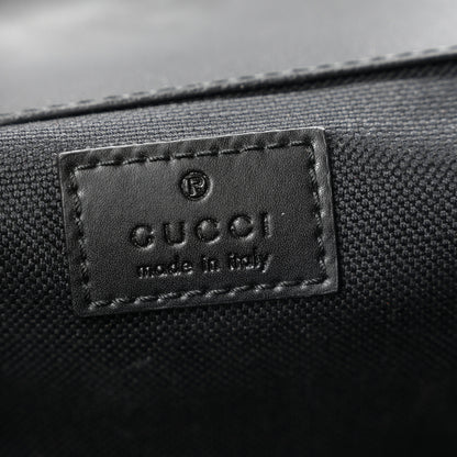 Gucci Soft GG Supreme Monogram Calfskin Web Double Buckle Backpack Black 5 of 9