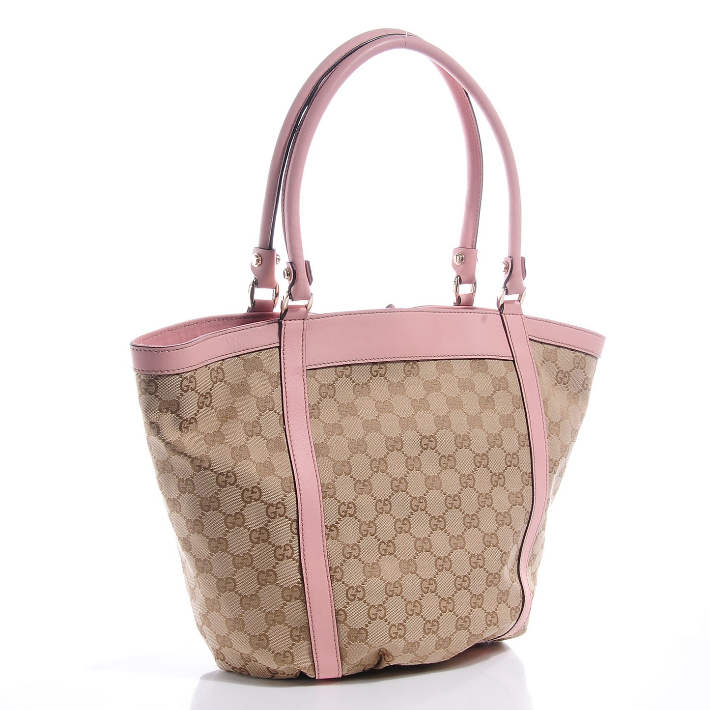 Monogram Medium D Gold Ring Tote Pink