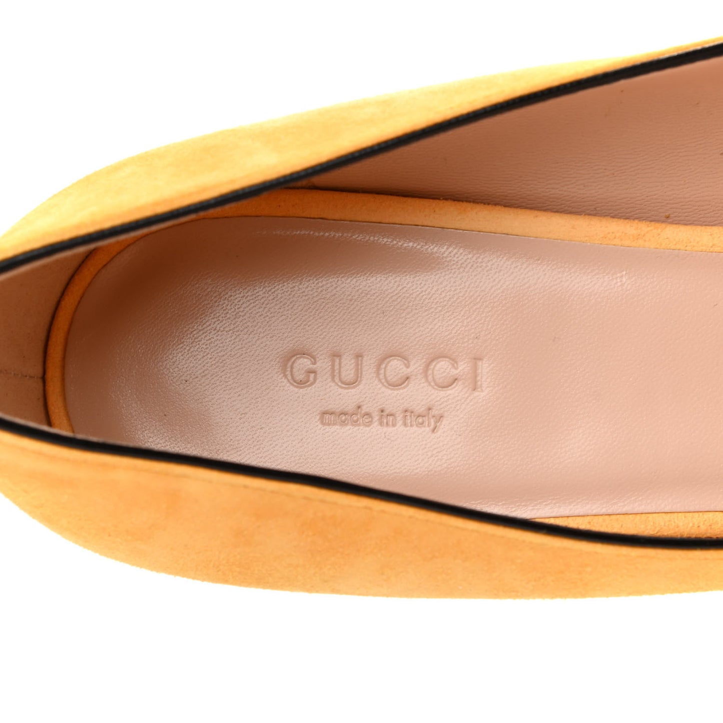 Kid Scamosciato GG Marmont Fringe 50mm Loafer Pumps 39.5 Crystal Copper