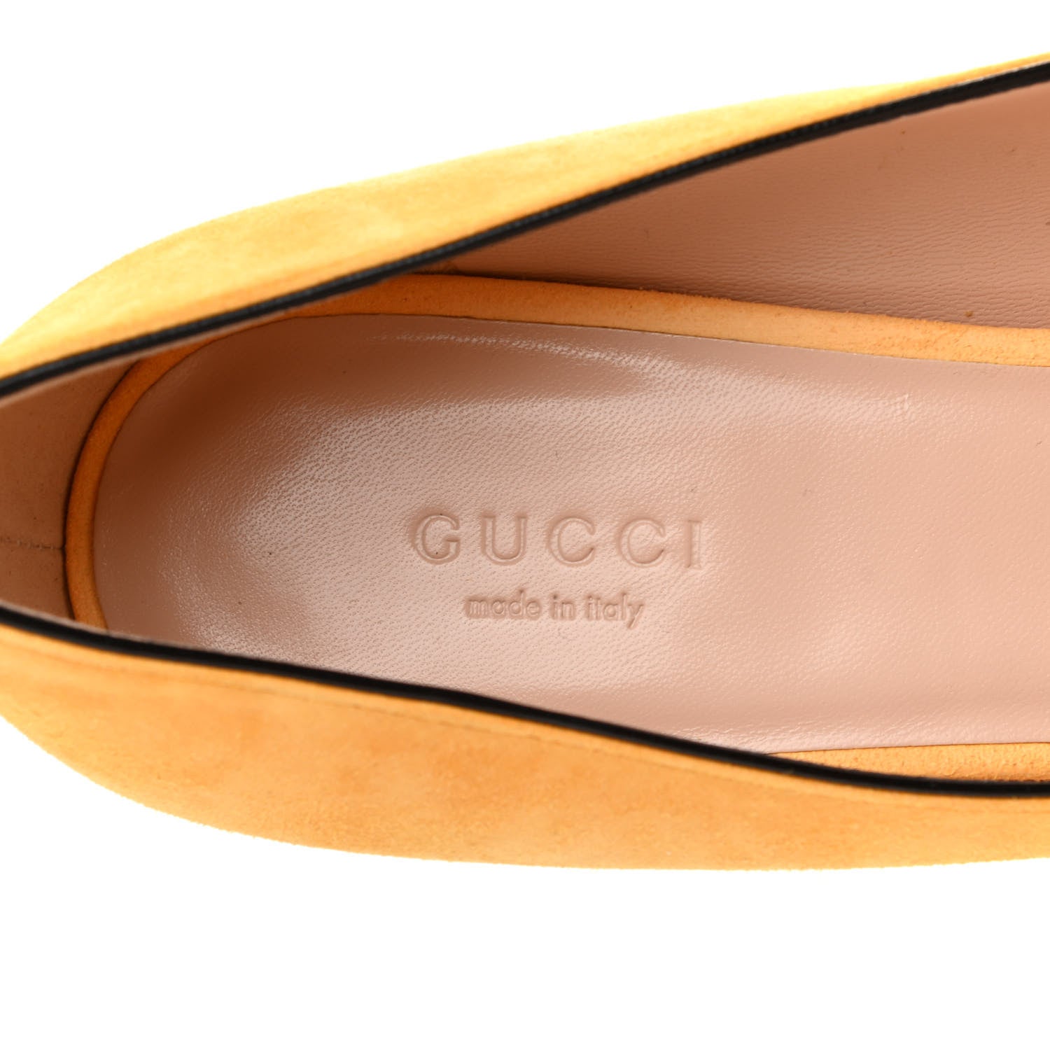 Gucci Kid Scamosciato GG Marmont Fringe 50mm Loafer Pumps 39.5 Crystal Copper 7 of 8